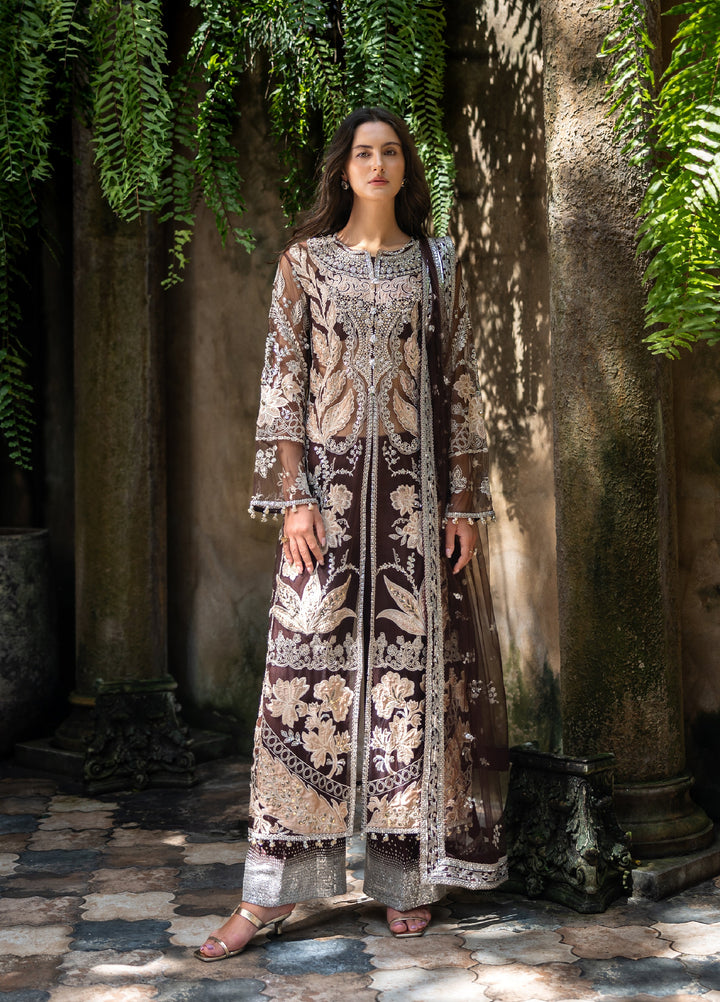 Lavie Haute by Esmel Unstitched Wedding Embroidered Net Suits 3 Piece EML25WU D-104 Cleora - Wedding Collection