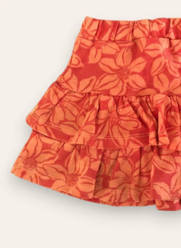 Girls Floral Jersey Skirt