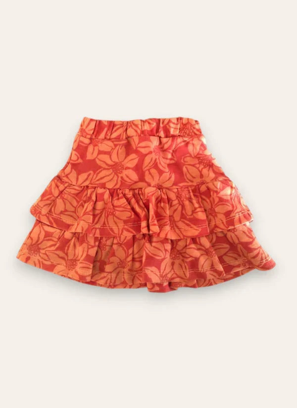 Girls Floral Jersey Skirt