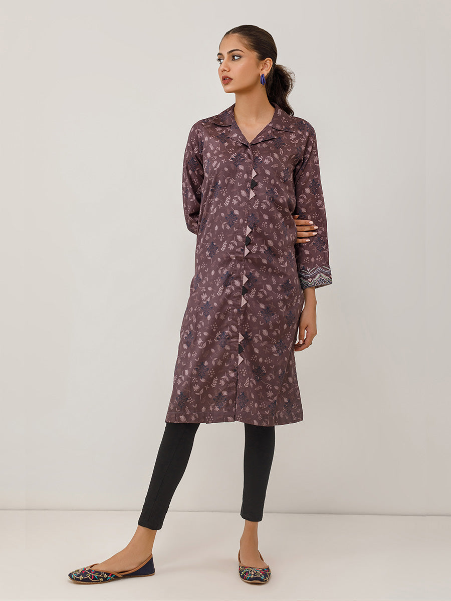 Salitex Women Printed Silk 1 Piece Shirt CPS23DC018 - Winter Collection