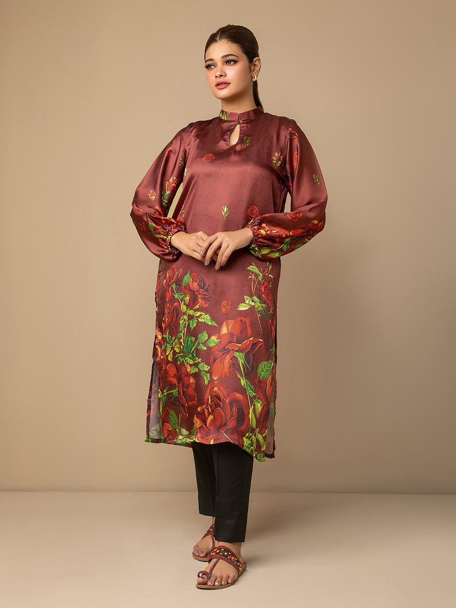 Salitex Women Printed Silk 1 Piece Shirt CPS23DH007 - Summer Collection