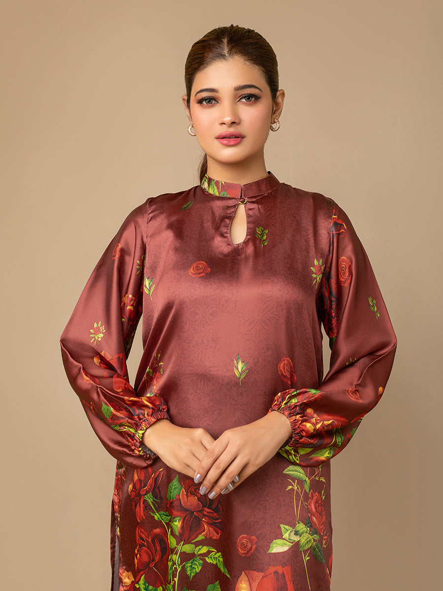 Salitex Women Printed Silk 1 Piece Shirt CPS23DH007 - Summer Collection