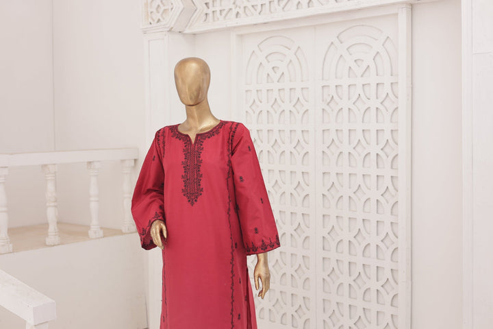 Nyra Essentials by Suntex Fabrics RTW Embroidered Lawn 2 Piece Suit CRIMSON Casual Collection