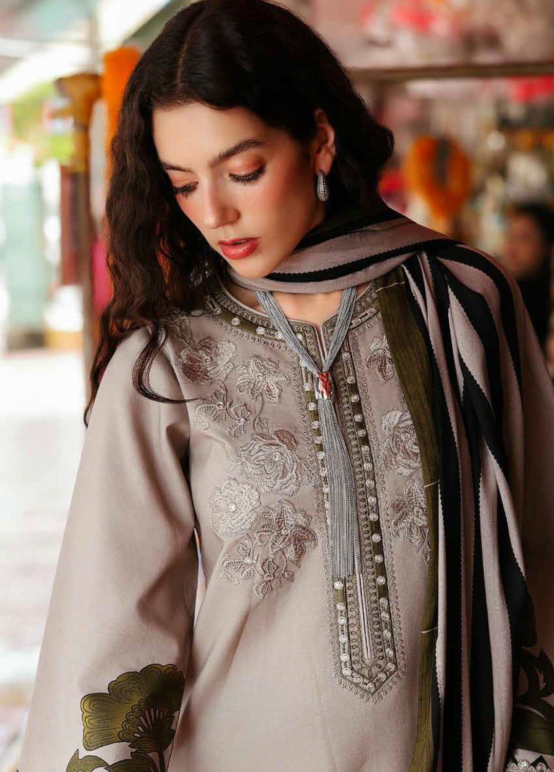 Charizma Embroidered Linen Suits Unstitched 3 Piece CRZ25EL CCW6-03 - Winter Collection