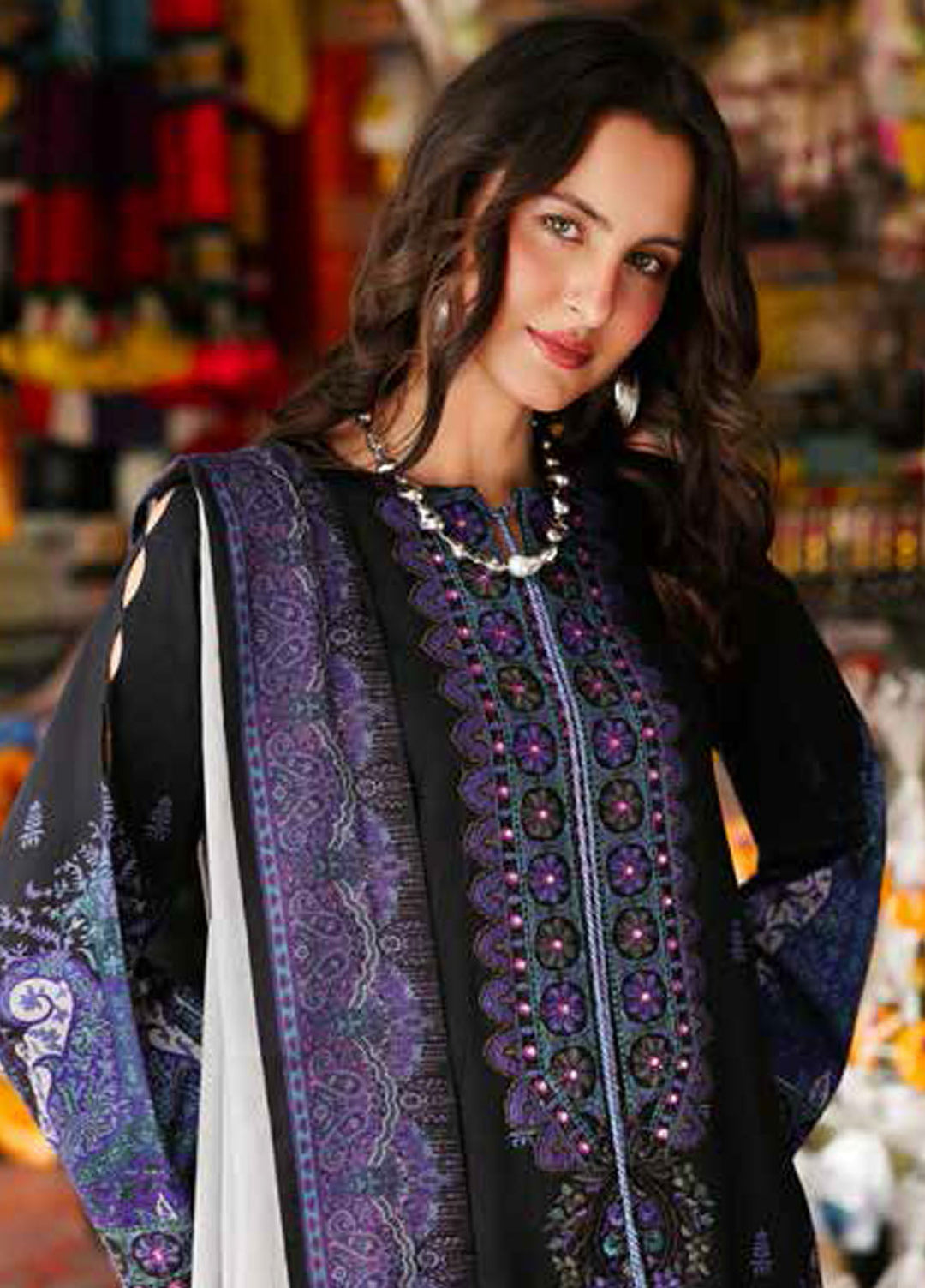 Charizma Embroidered Linen Suits Unstitched 3 Piece CRZ25EL CCW6-07 - Winter Collection