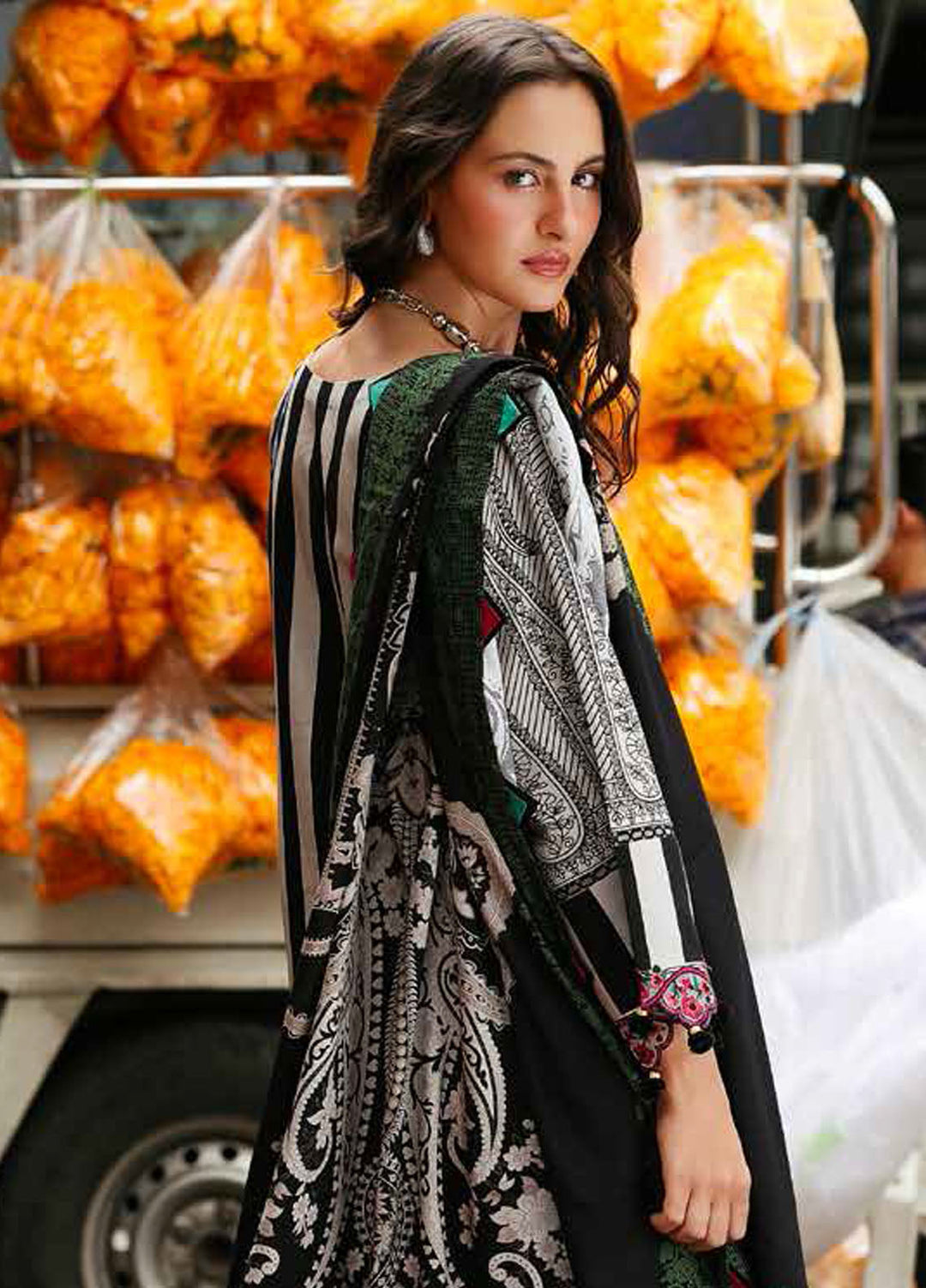 Charizma Embroidered Linen Suits Unstitched 3 Piece CRZ25EL CCW6-08 - Winter Collection