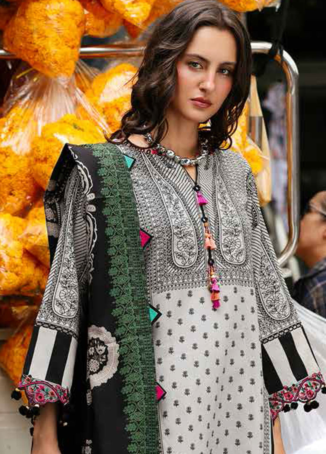 Charizma Embroidered Linen Suits Unstitched 3 Piece CRZ25EL CCW6-08 - Winter Collection