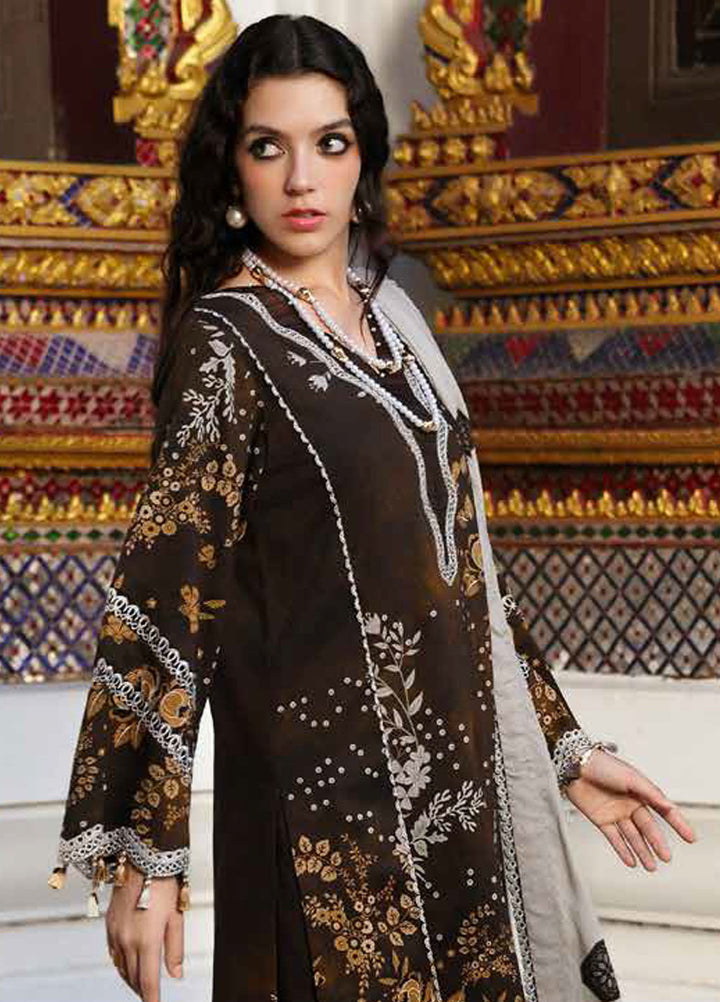 Charizma Embroidered Linen Suits Unstitched 3 Piece CRZ25EL CCW6-09 - Winter Collection