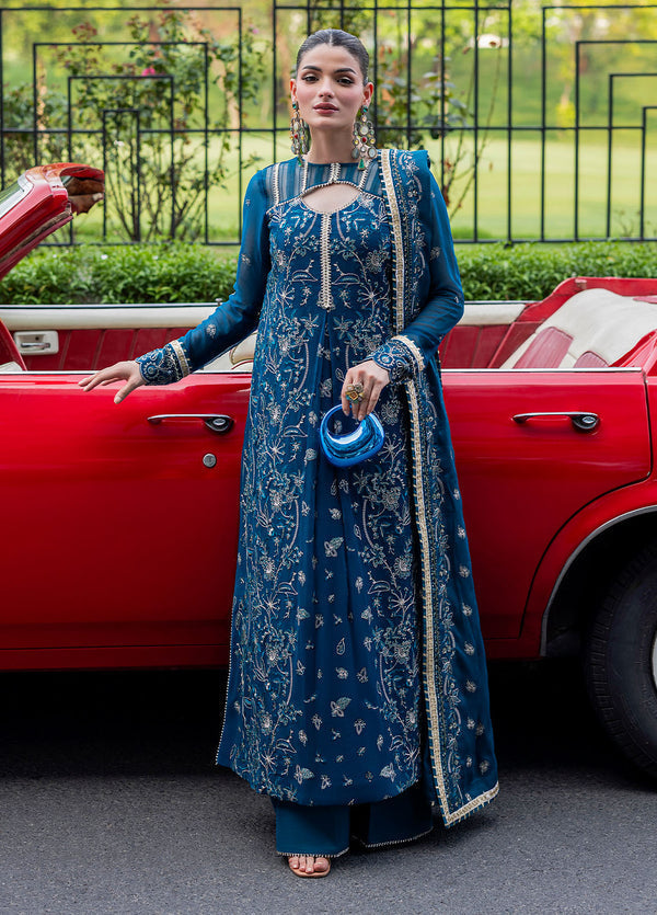 At First Glance by Sahane RTW Embroidered Chiffon 3 Piece Suit CT 25008P Breeze - Festive Collection