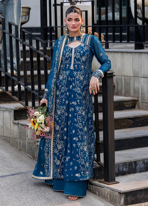 At First Glance by Sahane RTW Embroidered Chiffon 3 Piece Suit CT 25008P Breeze - Festive Collection