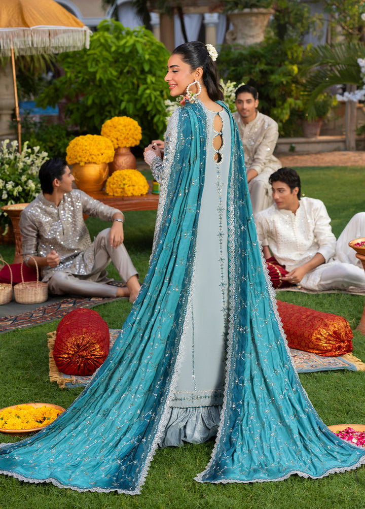Haye Dil by Sahane Pret Embroidered Raw Silk 3 Piece Suit CT 29003 Glow of Eternity - Festive Collection