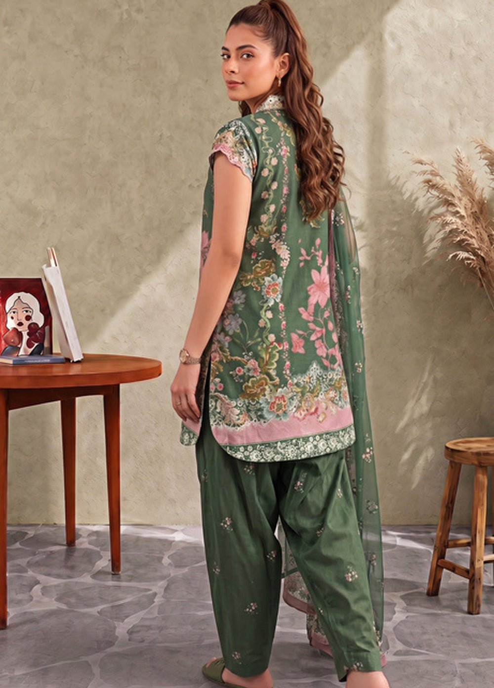 Asifa and Nabeel Unstitched Printed Cambric 3 Piece Suit Soha CU26-06 - Casual Collection