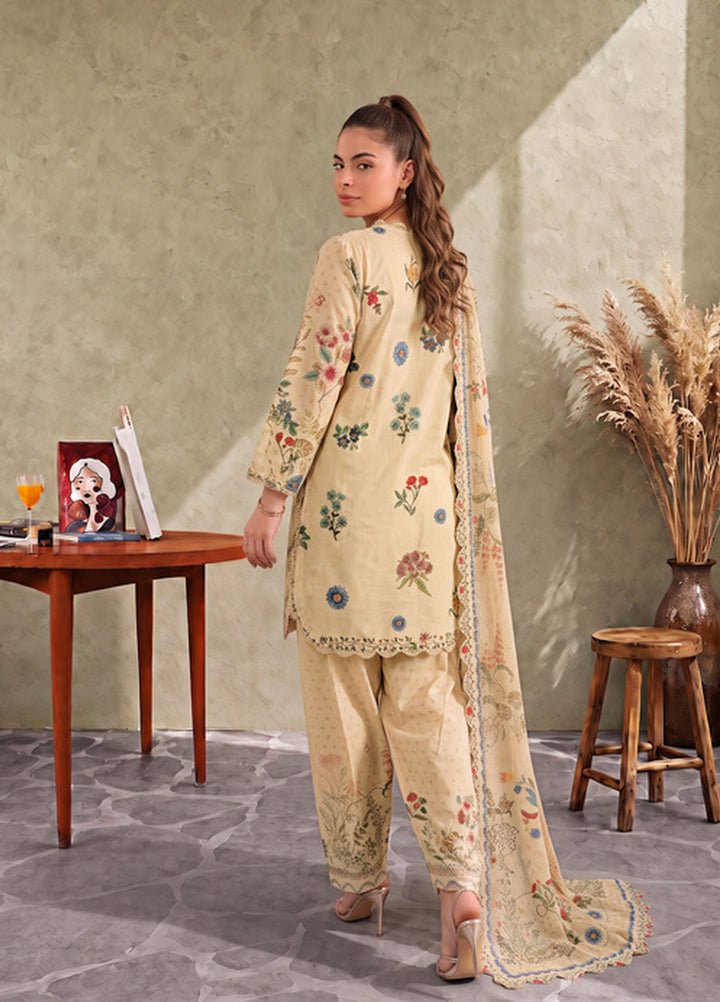 Asifa and Nabeel Unstitched Printed Cambric 3 Piece Suit Seham CU26-07 - Casual Collection