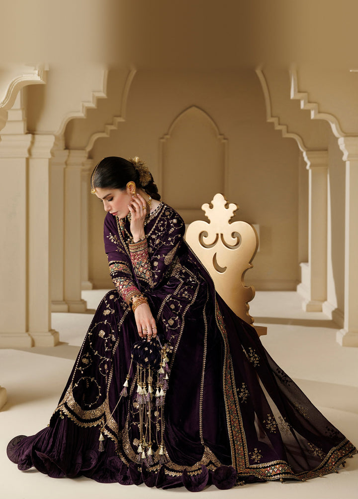Chandni by Jazmin Unstitched Embroidered Velvet 3 Piece Suit JZ26UVC ZARPOOSH CVF-26-D03 - Wedding Collection