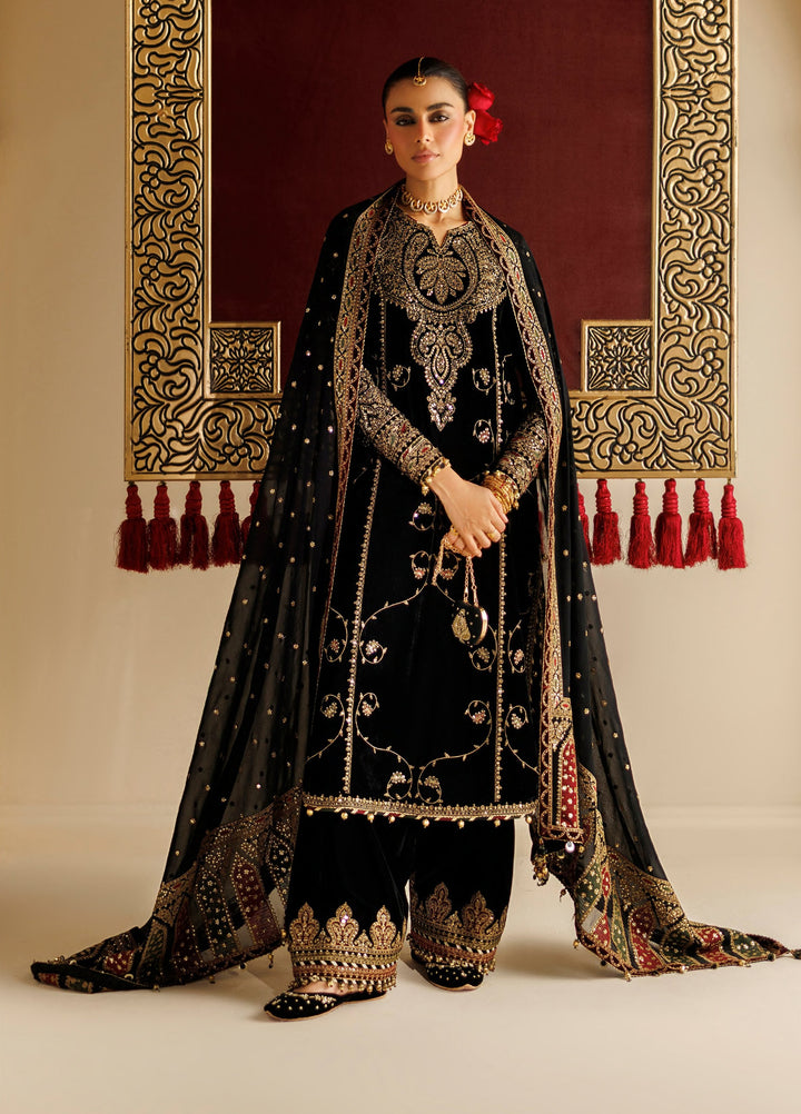 Chandni by Jazmin Unstitched Embroidered Velvet 3 Piece Suit JZ26UVC ZEENAT CVF-26-D05 - Wedding Collection