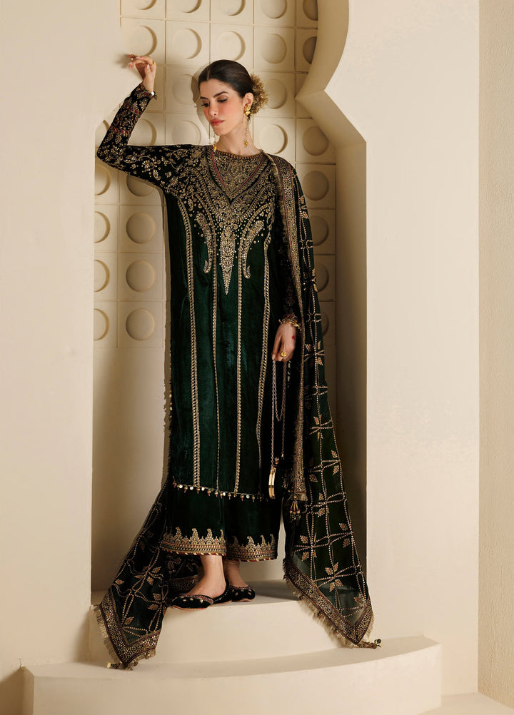 Chandni by Jazmin Unstitched Embroidered Velvet 3 Piece Suit JZ26UVC SHABNOOR CVF-26-D07 - Wedding Collection