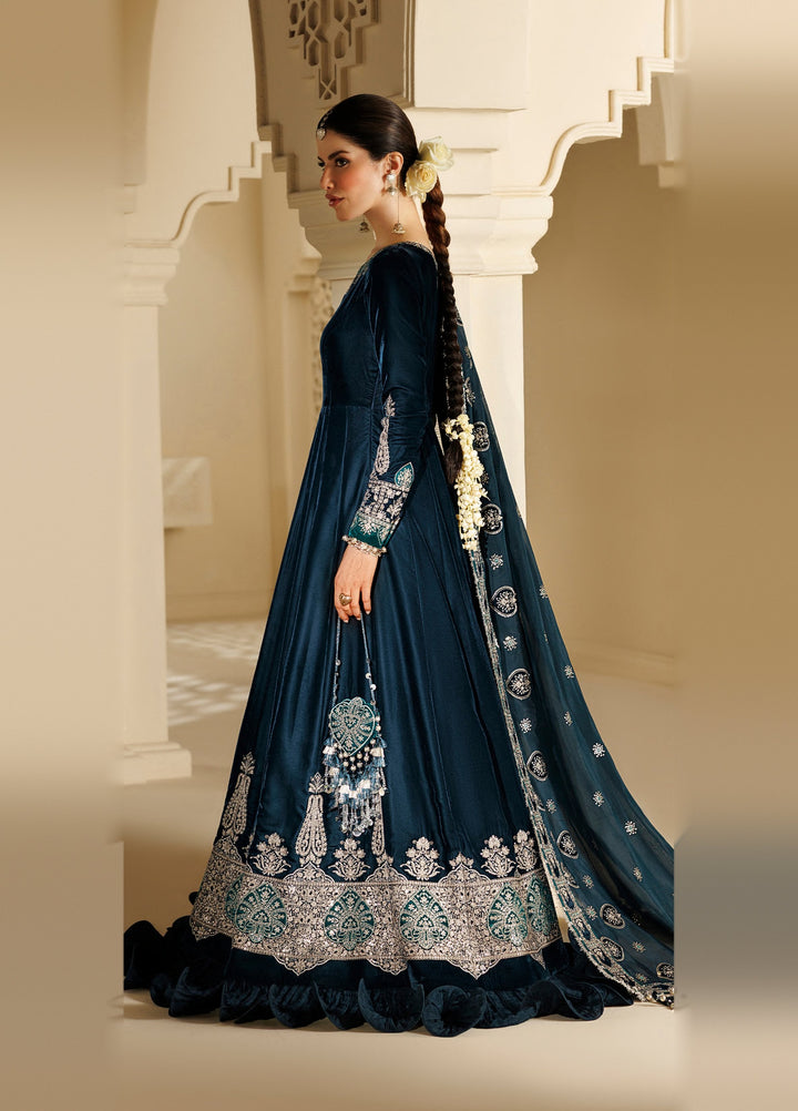 Chandni by Jazmin Unstitched Embroidered Velvet 3 Piece Suit JZ26UVC ZAIB-UN-NISA CVF-26-D09 - Wedding Collection
