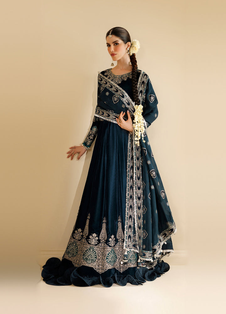Chandni by Jazmin Unstitched Embroidered Velvet 3 Piece Suit JZ26UVC ZAIB-UN-NISA CVF-26-D09 - Wedding Collection