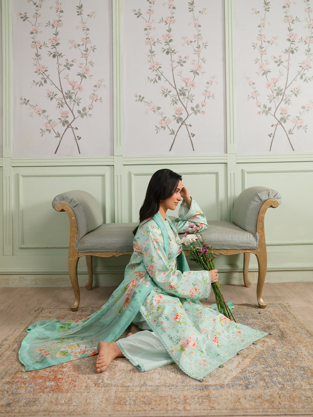 The Meetup by Yards Unstitched Embroidered Lawn 3 Piece Suit Calm Presence Casual Collection