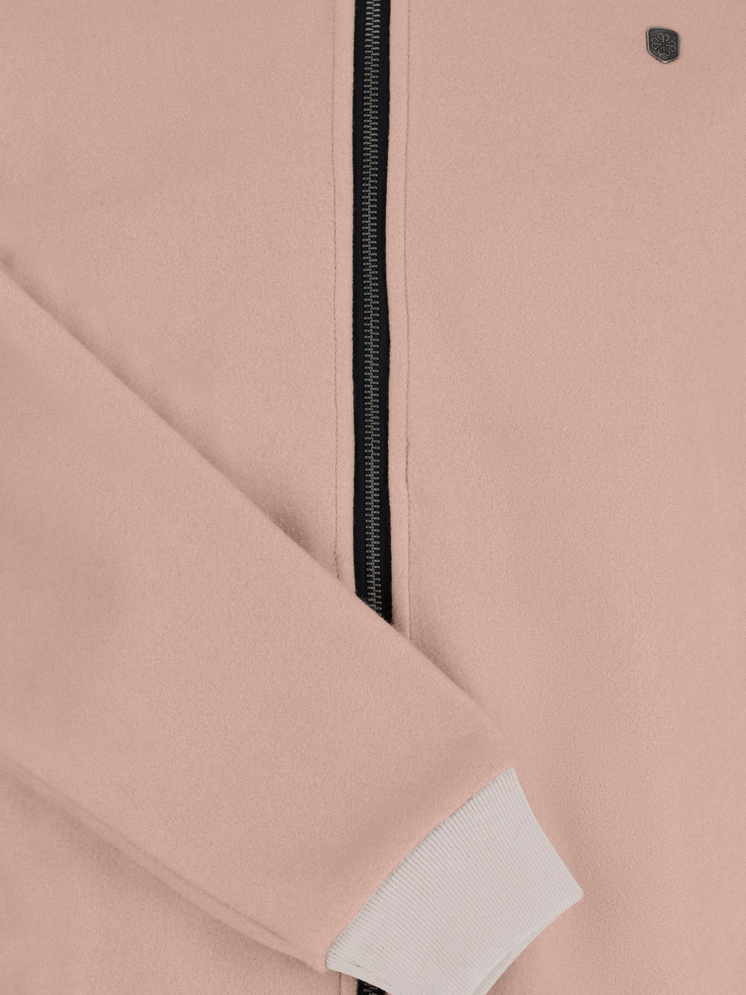 Brumano Pret Solids Polyester 1 Piece Camel Brown Wool Bomber Jacket - Limited Edition