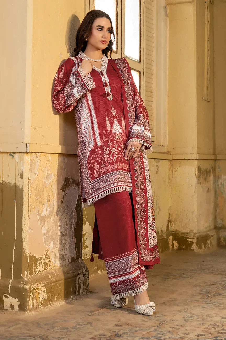 Dhaga Women Pret Printed Herringbone 3 Piece Suit Celementine FW25DSE706 - Winter Collection