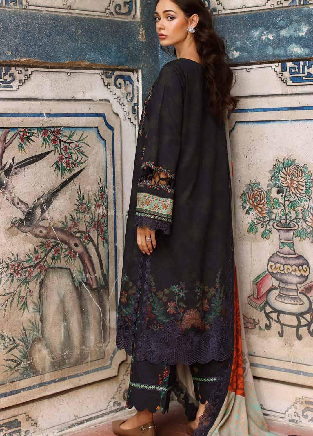 Combination by Charizma Unstitched Embroidered Linen 3 Piece Suit CHR26ULC CCW7-21 - Casual Collection