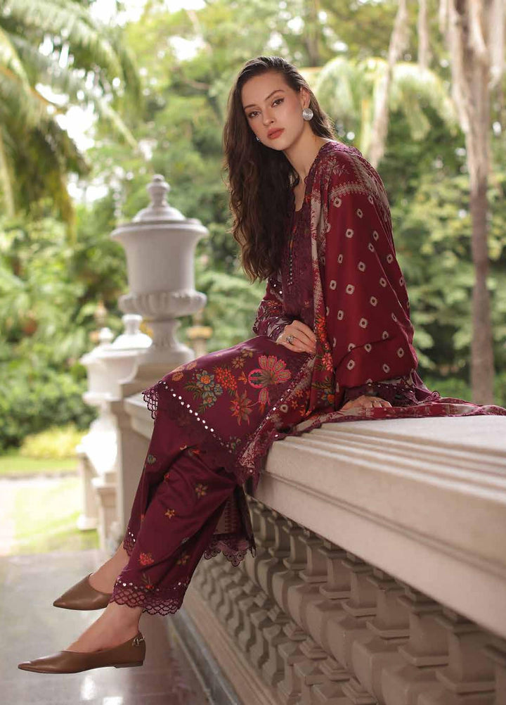 Combination by Charizma Unstitched Embroidered Linen 3 Piece Suit CHR26ULC CCW7-22 - Casual Collection