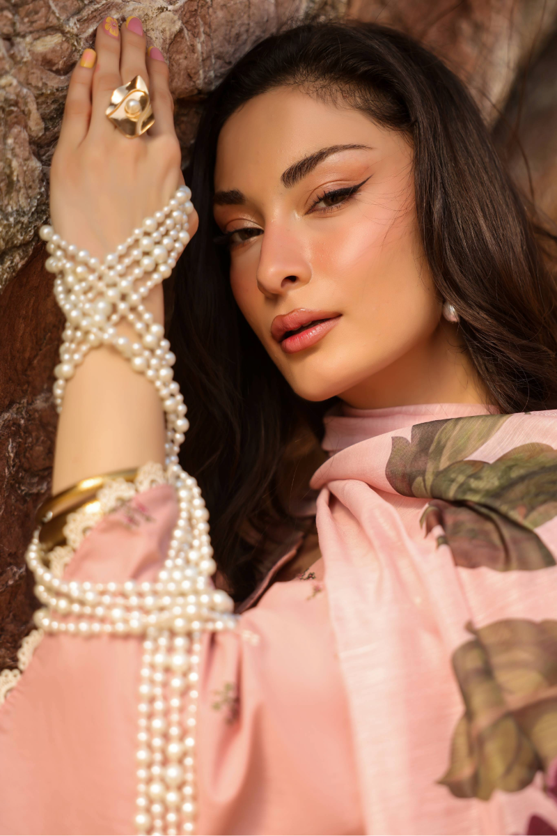 Manara by Maria Embroidered Chiffon 3 Piece Suit CHERRY BLOOSOM - Festive Collection