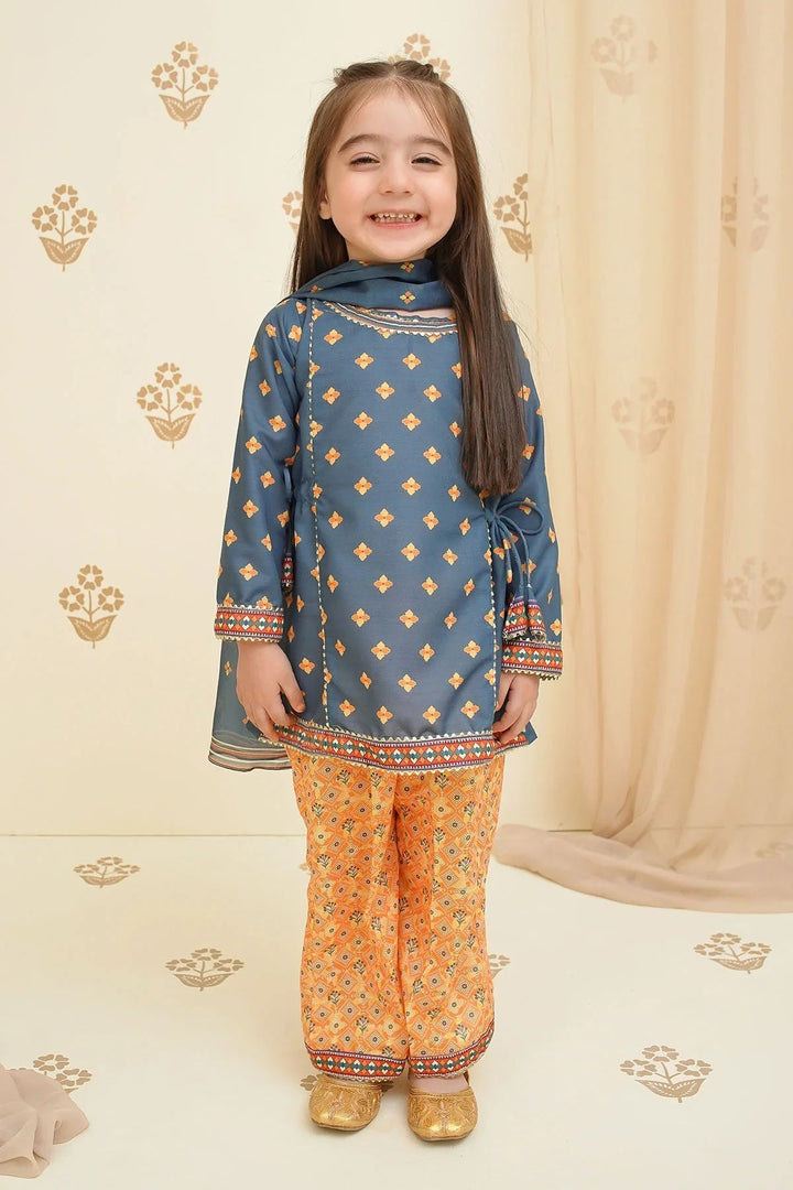 Ochre Girls Pret Printed Swiss Lawn 3 Piece Suit INDP-27 - Summer Collection