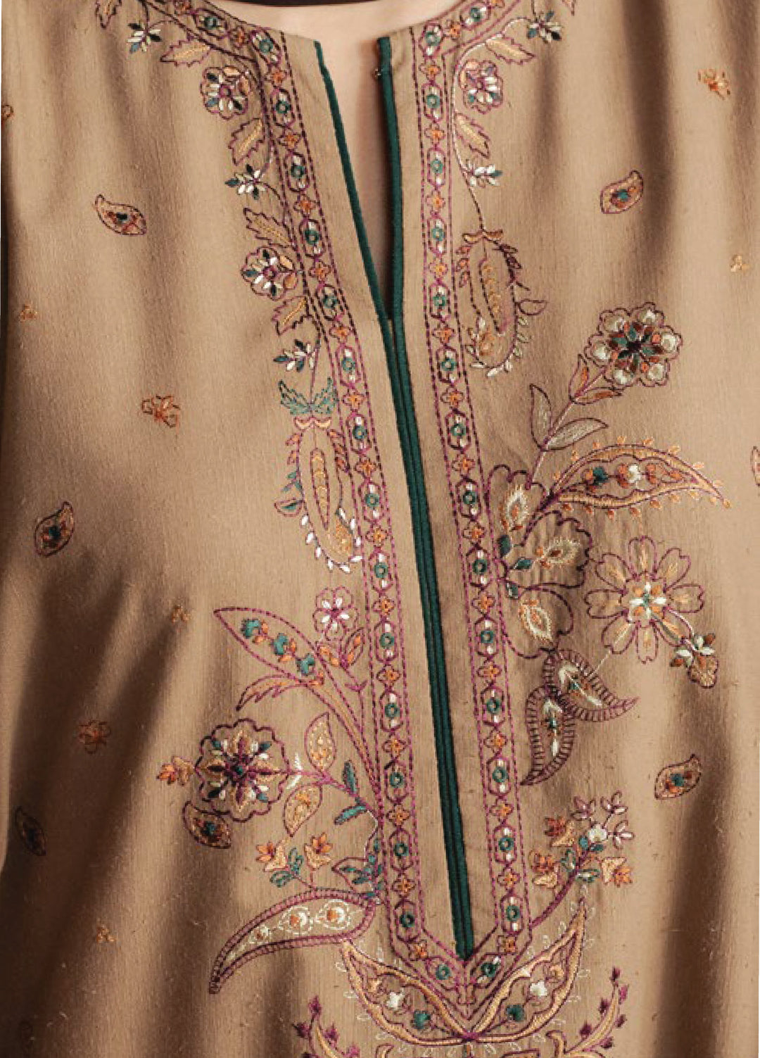 Coco by Zara Shahjahan Unstitched Winter Karandi Embroidered Suits 3 Piece CZS25WU D-06 B Bloom - Winter Collection