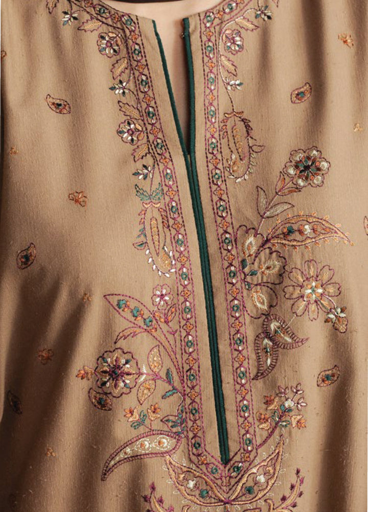 Coco by Zara Shahjahan Unstitched Winter Karandi Embroidered Suits 3 Piece CZS25WU D-06 B Bloom - Winter Collection