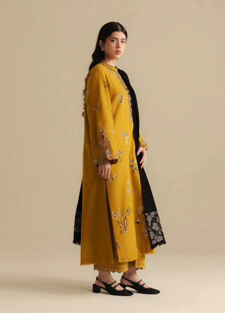 Coco by Zara Shahjahan Unstitched Winter Khaddar Embroidered Suits 3 Piece CZS25WU D-05 A Dawn - Winter Collection