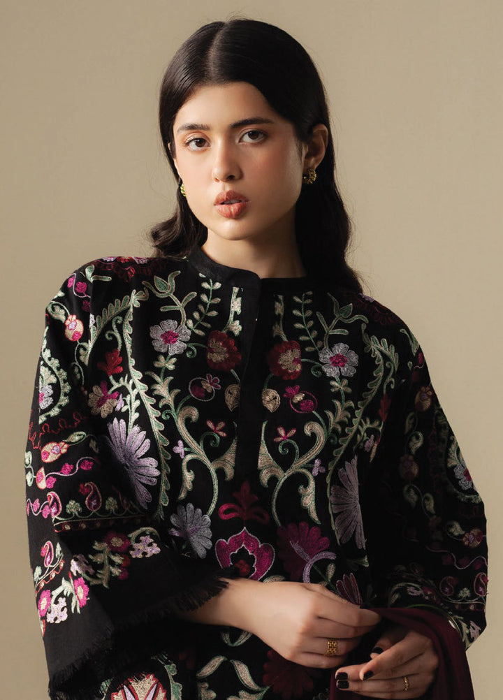 Coco by Zara Shahjahan Unstitched Winter Khaddar Embroidered Suits 3 Piece CZS25WU D-07 B Breeze - Winter Collection