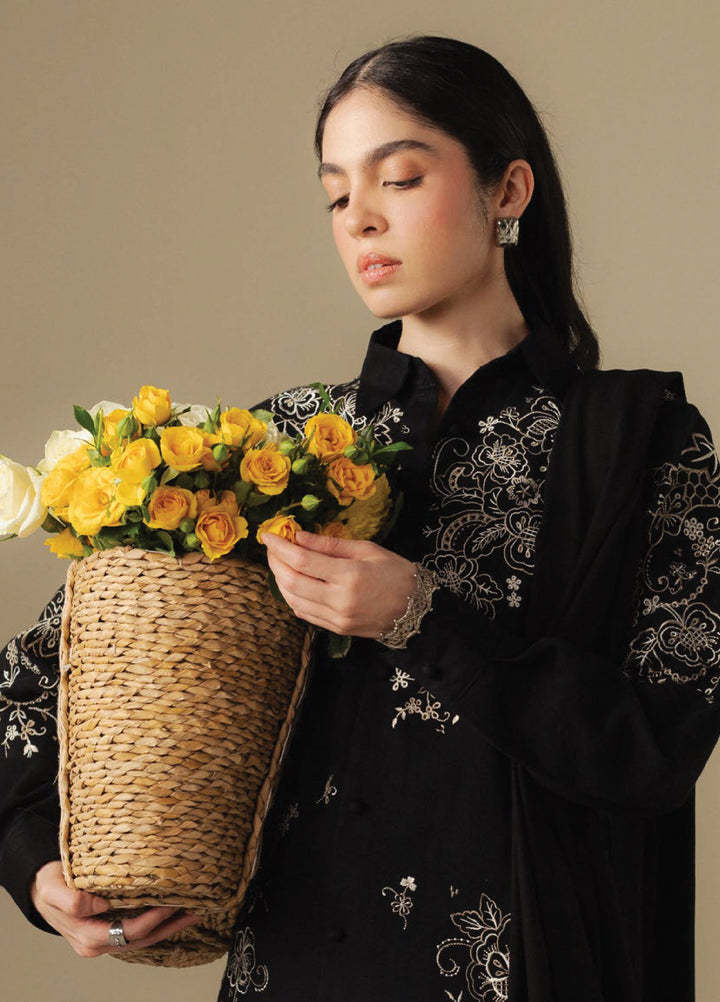 Coco by Zara Shahjahan Unstitched Winter Khaddar Embroidered Suits 3 Piece CZS25WU D-09 A Laurel - Winter Collection