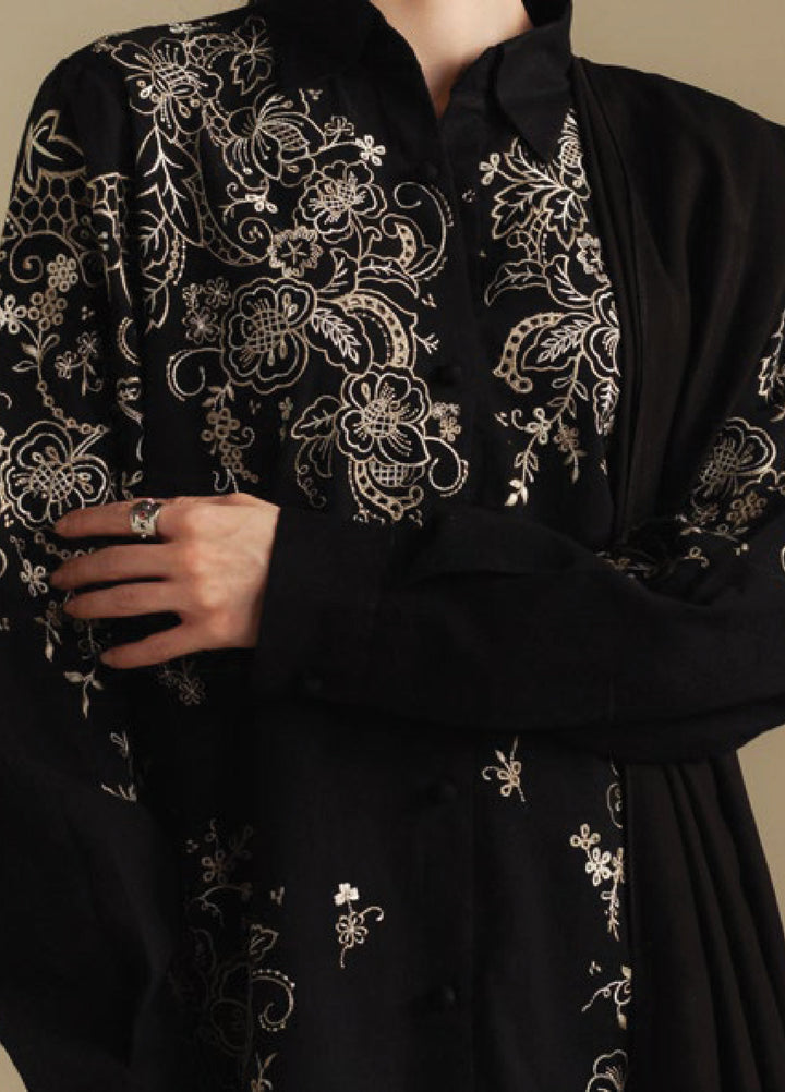 Coco by Zara Shahjahan Unstitched Winter Khaddar Embroidered Suits 3 Piece CZS25WU D-09 A Laurel - Winter Collection