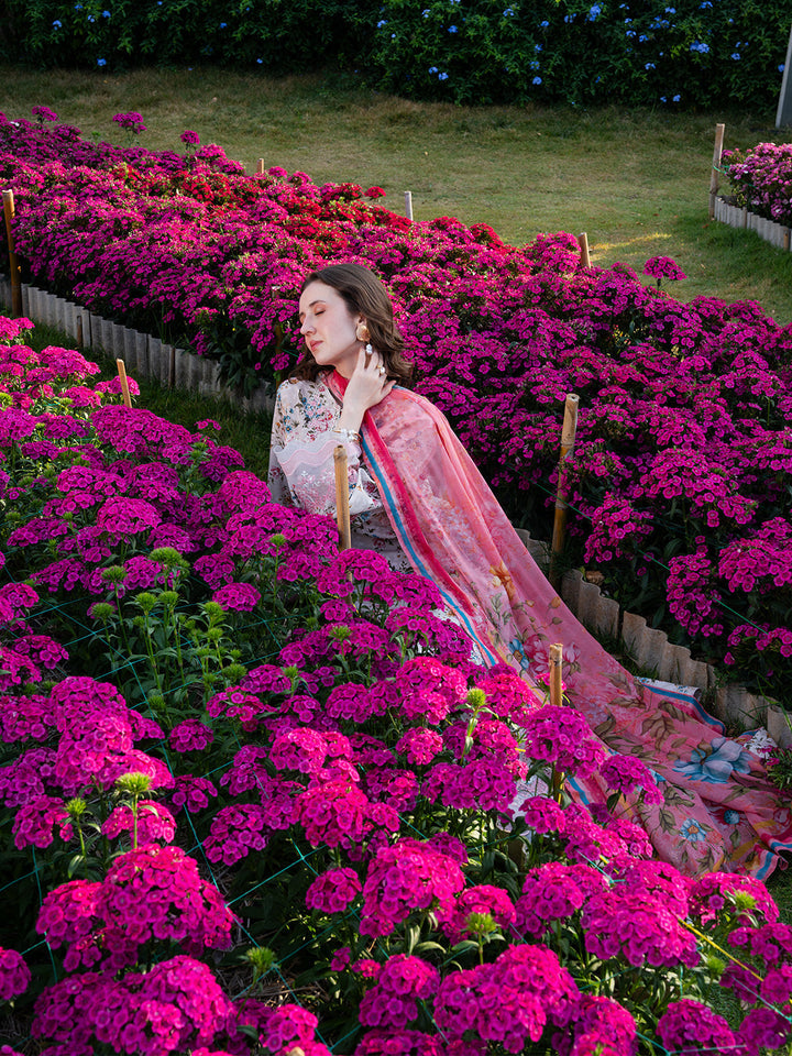 The Scent Of Summers by Yards Unstitched Embroidered Lawn 3 Piece Suit Coral Gardenia Casual Collection