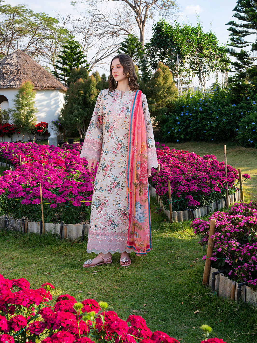 The Scent Of Summers by Yards Unstitched Embroidered Lawn 3 Piece Suit Coral Gardenia Casual Collection