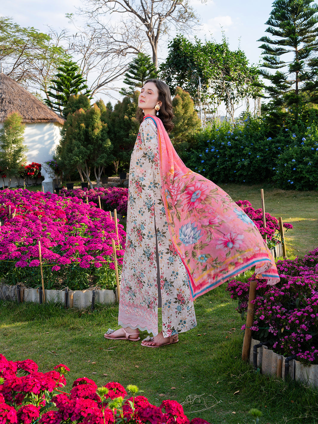 The Scent Of Summers by Yards Unstitched Embroidered Lawn 3 Piece Suit Coral Gardenia Casual Collection