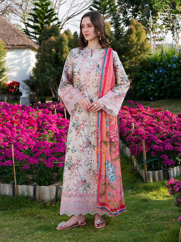 The Scent Of Summers by Yards Unstitched Embroidered Lawn 3 Piece Suit Coral Gardenia Casual Collection