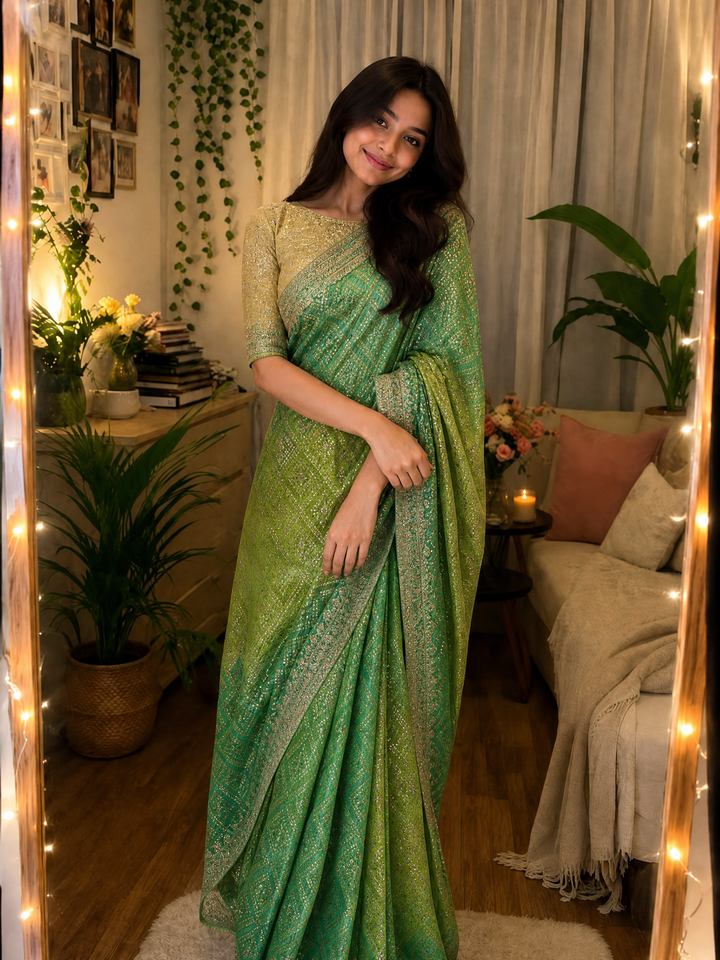 The Sari Edit by Aik Atelier Unstitched Silk Luxury Embroidered Saree AIK25SE Look-07 - Formals Collection