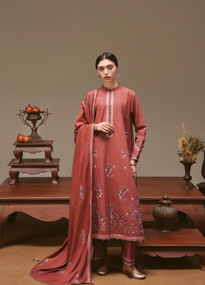 Cross Stitch Unstitched Embroidered Khaddar 3 Piece Suit CS25UW Amber Tapestry - Winter Collection