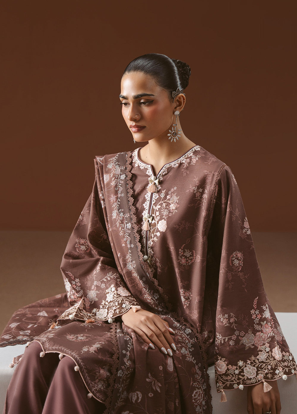 Cross Stitch Unstitched Printed Khaddar 3 Piece Suit CS26UW Shadow Tale - Winter Collection