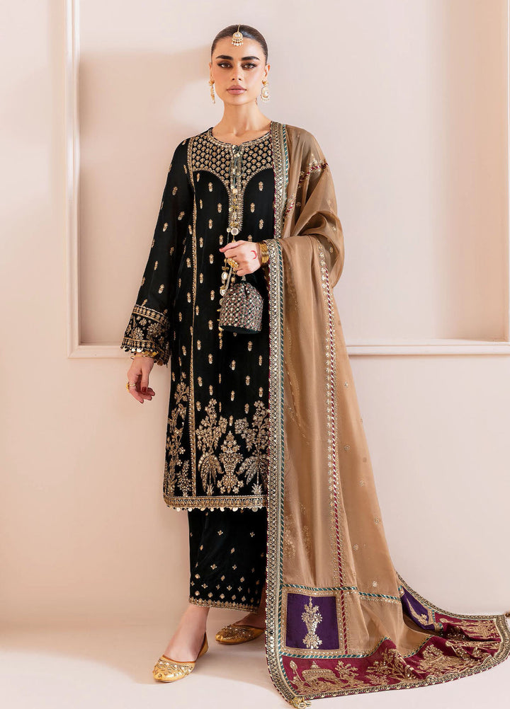 Jazmin Embroidered Velvet Suits Unstitched 3 Piece JZ25CU Cvf D-01 Raani - Formals Collection