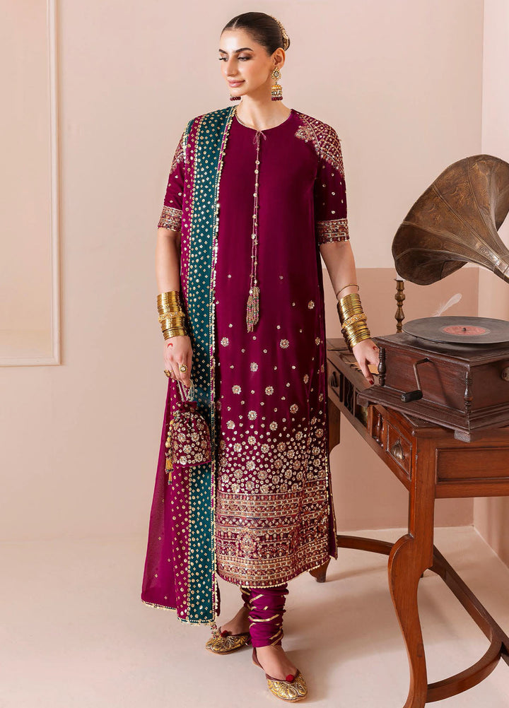 Jazmin Embroidered Velvet Suits Unstitched 3 Piece JZ25CU Cvf D-02 Gauhar - Formals Collection