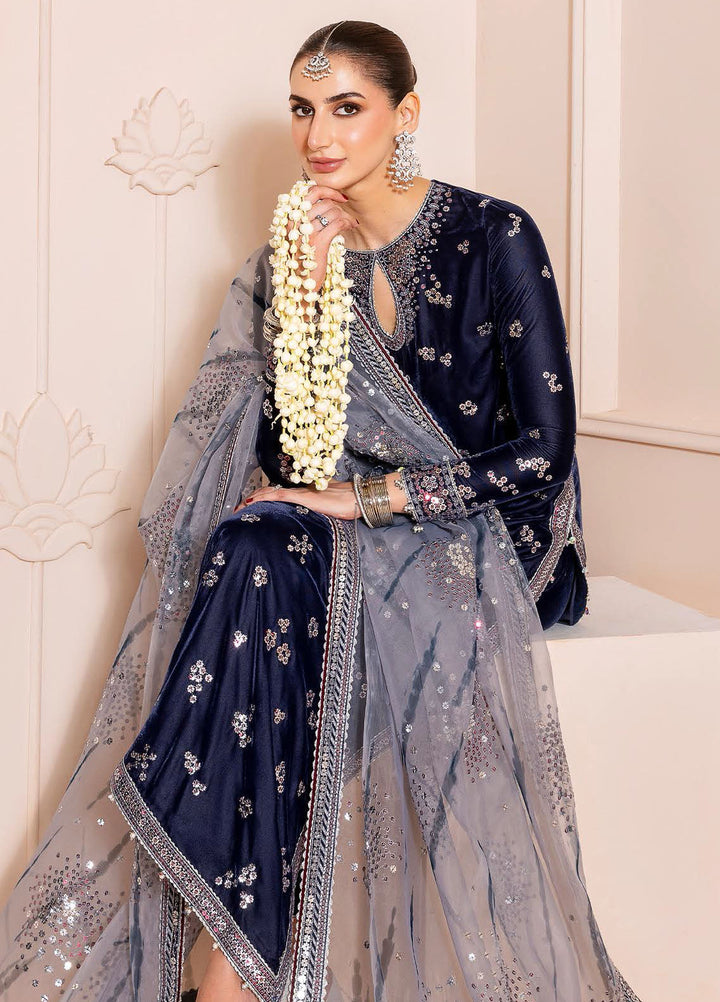 Jazmin Embroidered Velvet Suits Unstitched 3 Piece JZ25CU Cvf D-03 Chaand - Formals Collection