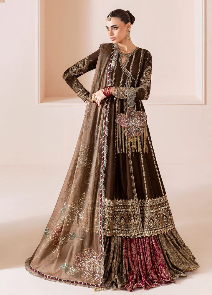 Jazmin Embroidered Velvet Suits Unstitched 3 Piece JZ25CU Cvf D-04 Gulruh - Formals Collection