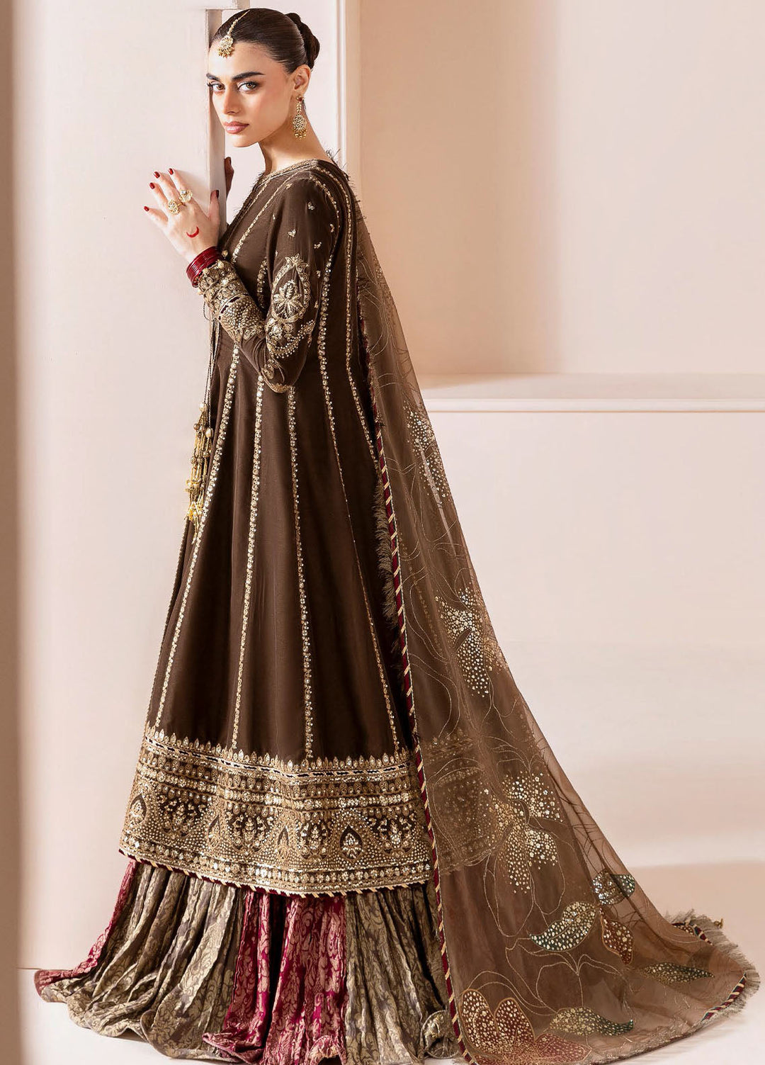 Jazmin Embroidered Velvet Suits Unstitched 3 Piece JZ25CU Cvf D-04 Gulruh - Formals Collection