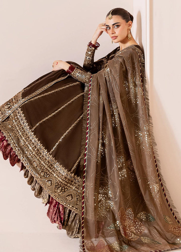 Jazmin Embroidered Velvet Suits Unstitched 3 Piece JZ25CU Cvf D-04 Gulruh - Formals Collection