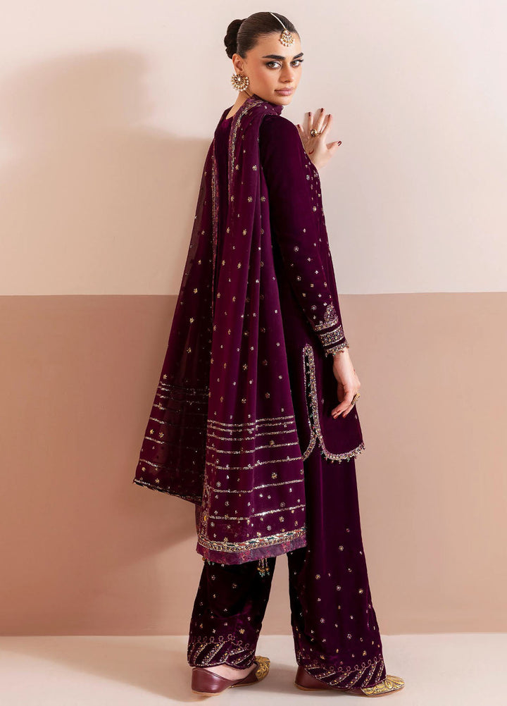 Jazmin Embroidered Velvet Suits Unstitched 3 Piece JZ25CU Cvf D-05 Roshaneh - Formals Collection