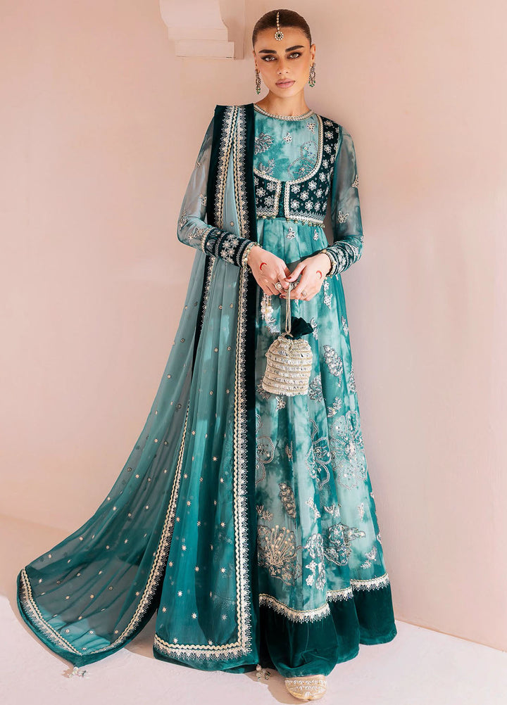 Jazmin Embroidered Velvet Suits Unstitched 3 Piece JZ25CU Cvf D-06 Neelam - Formals Collection